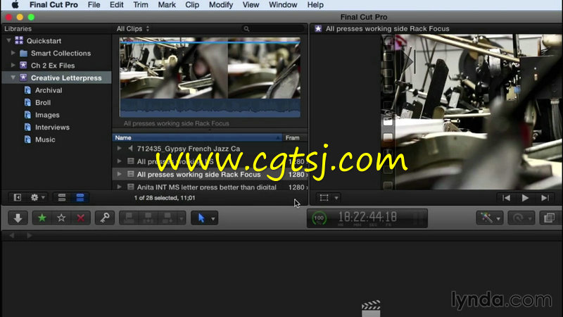 Final Cut Pro 10.2.x基础入门训练视频教程的图片1