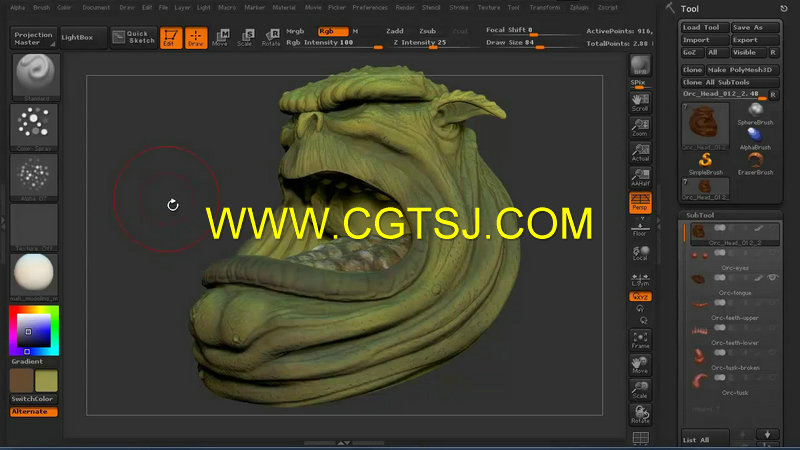 ZBrush兽人头像制作视频教程第五季的图片3