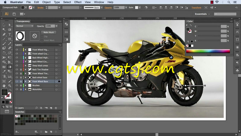 Illustrator摩托车广告矢量绘制视频教程的图片1