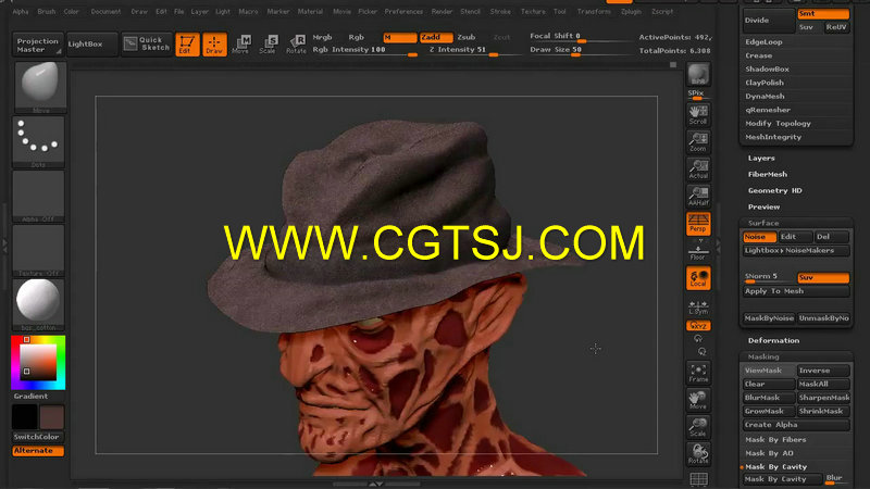 ZBrush制作恐怖人物角色视频教程的图片2