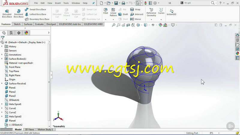 SOLIDWORKS灯泡样条曲线制作视频教程的图片3