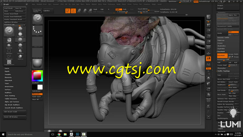 ZBrush超精细怪兽雕刻艺术训练视频教程的图片3