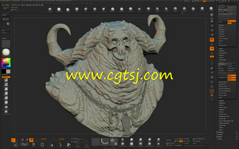 ZBrush超恐惧游戏生物设计大师级视频教程的图片2