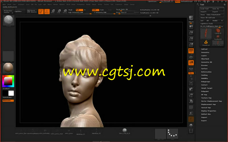 ZBrush女性角色雕刻艺术大师级视频教程的图片3