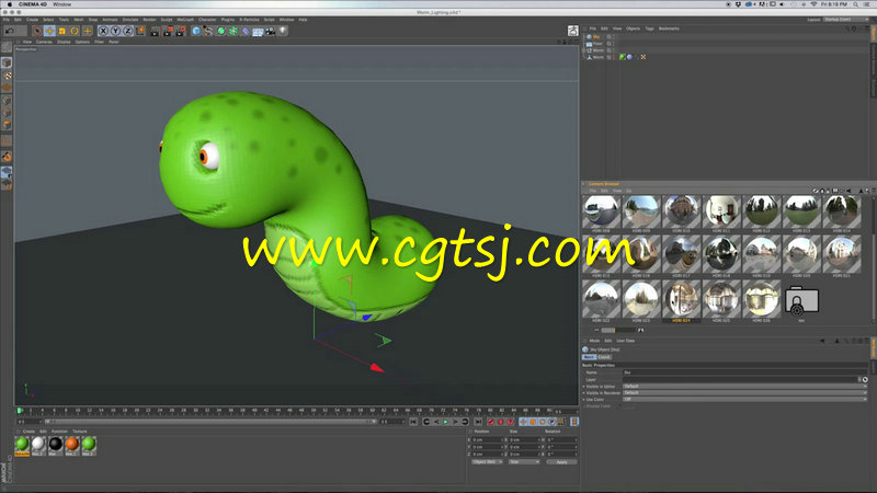 C4D蠕虫角色制作训练视频教程的图片1