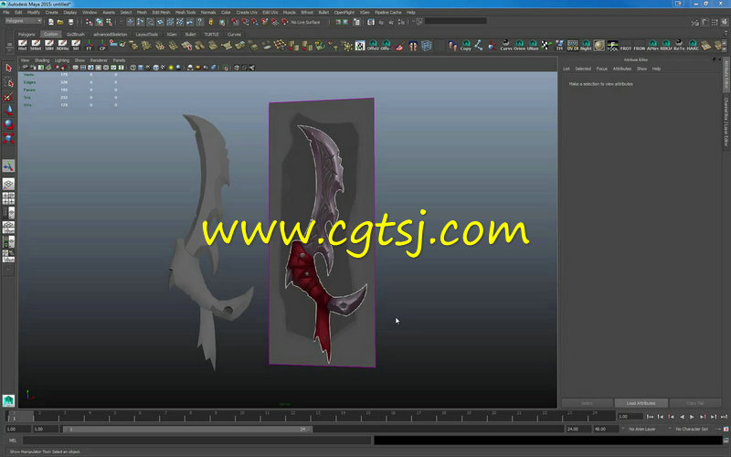 3D游戏武器完整制作实例训练视频教程的图片3