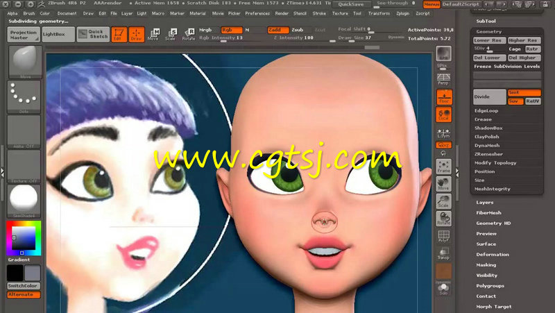 ZBrush角色雕刻艺术动画制作视频教程的图片3