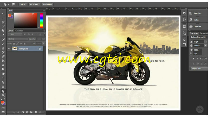 Illustrator摩托车广告海报矢量艺术训练视频教程的图片3