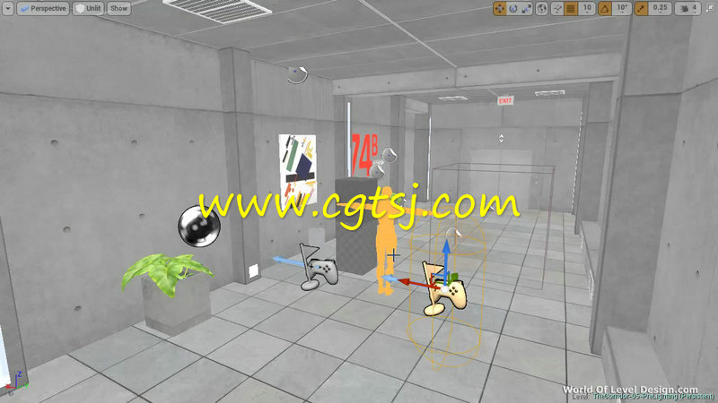Unreal Engine游戏环境走廊长廊实例制作视频教程的图片1