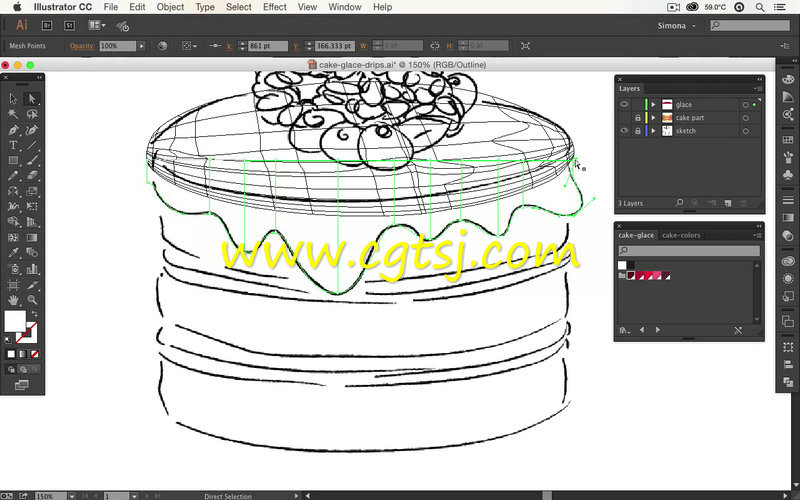 Illustrator蛋糕制作变形网格技术视频教程的图片2