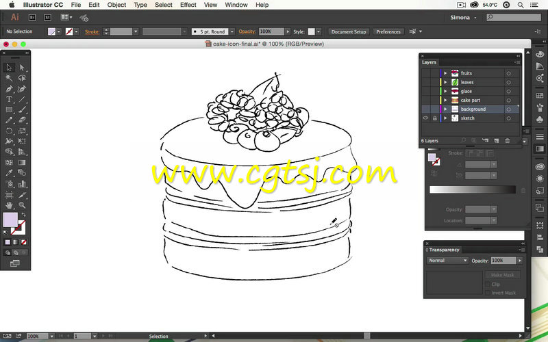 Illustrator蛋糕制作变形网格技术视频教程的图片3