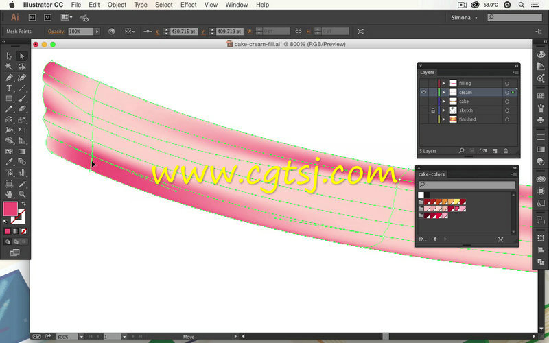 Illustrator蛋糕制作变形网格技术视频教程的图片4