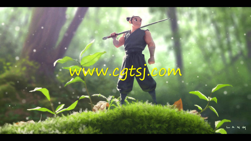 丛林剑客角色插画绘画训练视频教程的图片2