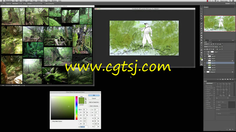 丛林剑客角色插画绘画训练视频教程的图片3