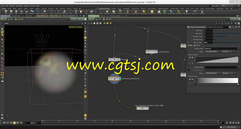 Houdini与Arnold云雾光影渲染技术视频教程的图片3
