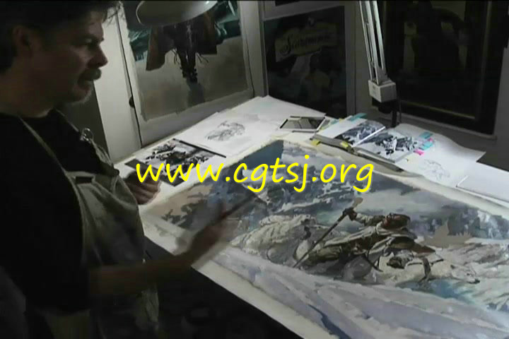 无极黑极限雪山概念艺术绘画视频教程的图片3