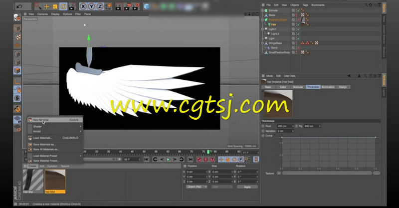 C4D羽毛系统高级技术训练视频教程的图片1