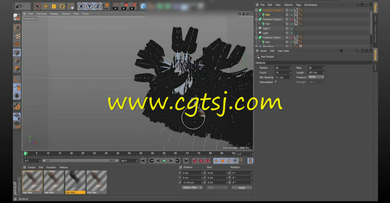 C4D羽毛系统高级技术训练视频教程的图片4