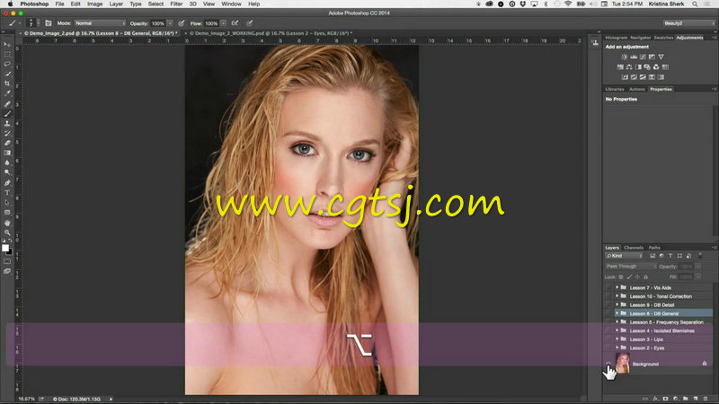 PS高端美女肖像精修皮肤润饰实例训练视频教程的图片3