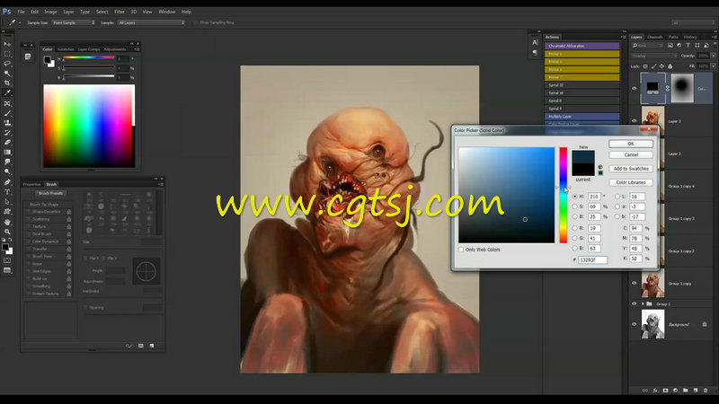 恐怖影视游戏怪物角色概念设计绘画训练视频教程的图片2