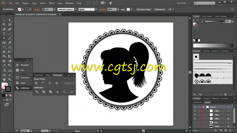 Illustrator矢量剪影技术基础训练视频教程的图片3