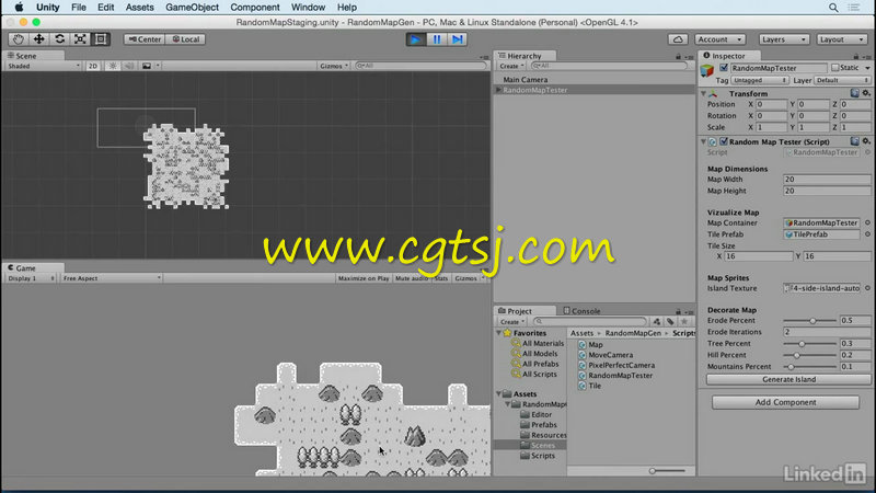 Unity即时战略游戏2D随机地图生成视频教程的图片1