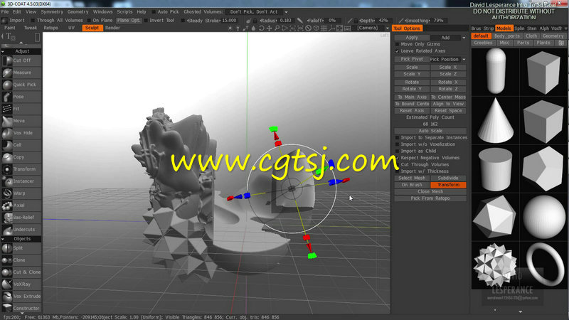 3DCoat雕刻模型核心技术训练视频教程的图片5