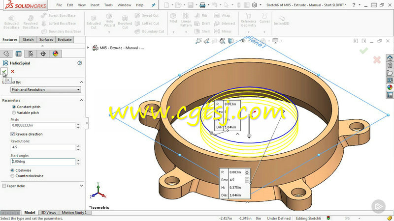 Solidworks线程功能技术训练视频教程的图片2