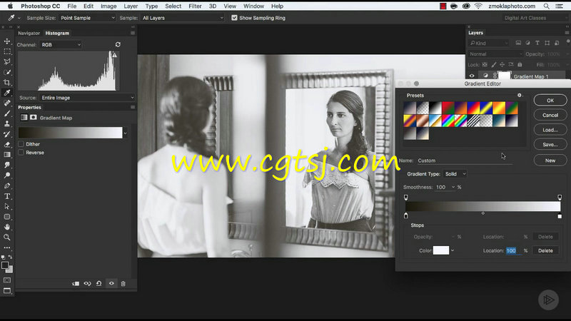 PS摄影艺术照黑白风格修饰训练视频教程的图片2