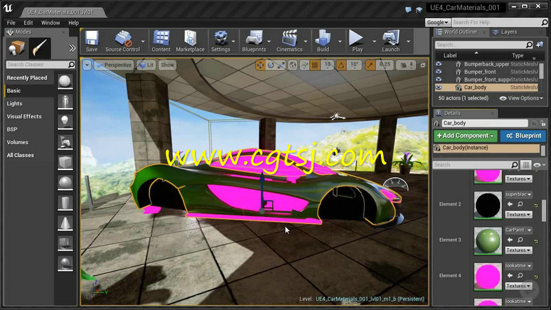 UE4虚幻游戏引擎汽车材质制作视频教程的图片3