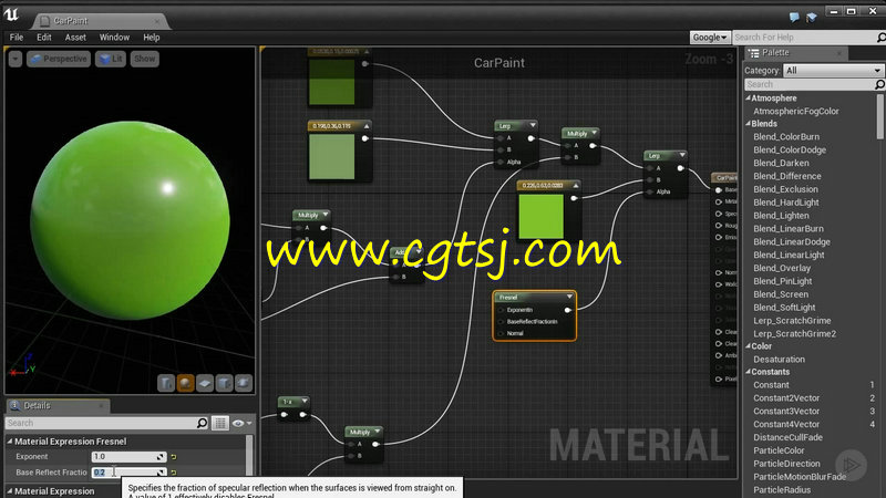 UE4虚幻游戏引擎汽车材质制作视频教程的图片4