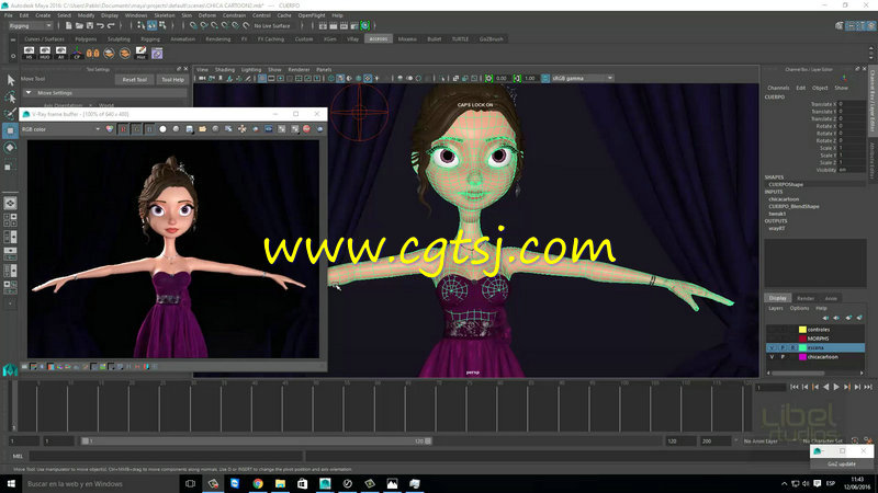 Zbrush与Maya卡通女孩实例制作视频教程的图片2