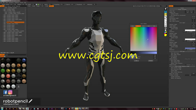 3DCoat科幻机器人雕刻制作视频教程的图片1