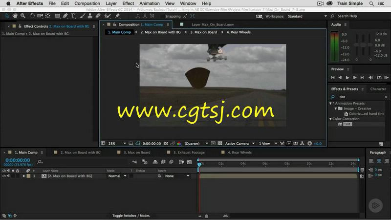 AE飞行滑板特效合成实例训练视频教程的图片1