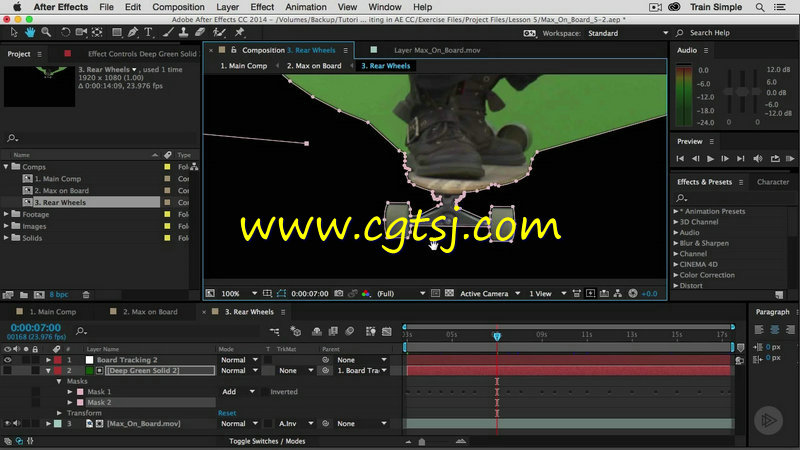 AE飞行滑板特效合成实例训练视频教程的图片4
