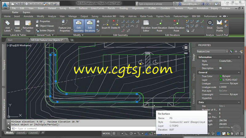 AutoCAD Civil 3D素线分级技术训练视频教程的图片1