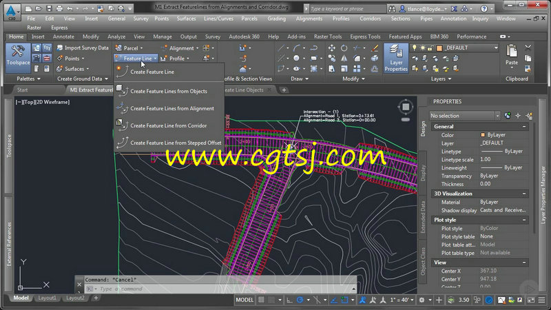 AutoCAD Civil 3D素线分级技术训练视频教程的图片2