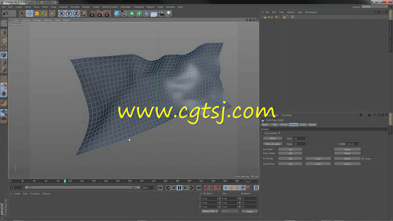 C4D旗帜模拟无缝循环技术视频教程的图片1