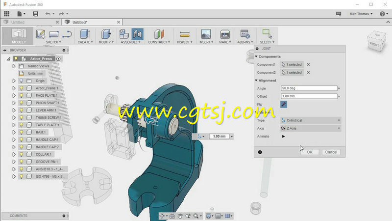 Fusion360组件装配设计训练视频教程的图片3