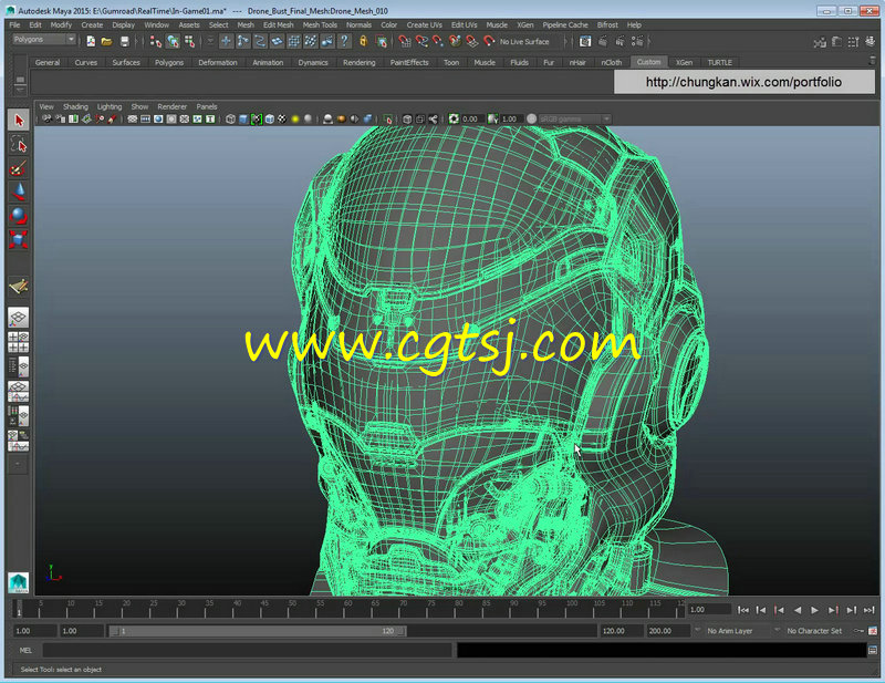 3dsmax机甲头盔高精细实例制作视频教程的图片3