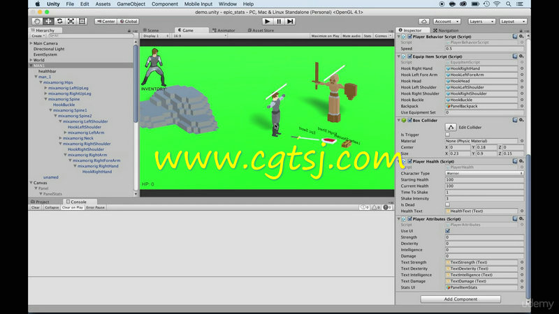 Unity角色扮演RPG游戏角色与系统设计视频教程的图片1