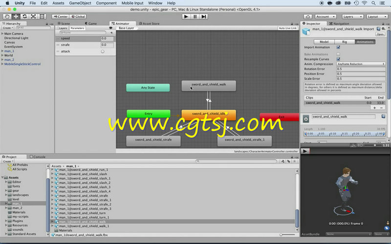 Unity游戏角色与武器专业级设计视频教程的图片2