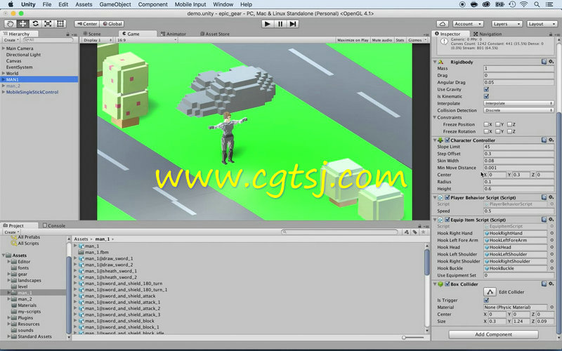 Unity游戏角色与武器专业级设计视频教程的图片3