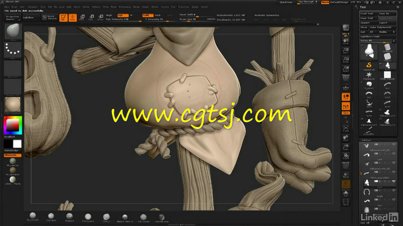 ZBrush稻草人雕刻艺术实例训练视频教程的图片3