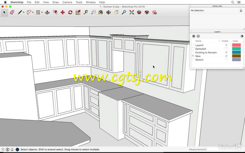 SketchUp厨房结构设计实例训练视频教程的图片1