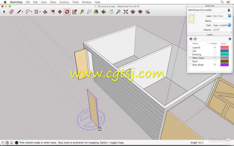 SketchUp房屋结构精巧设计训练视频教程的图片2