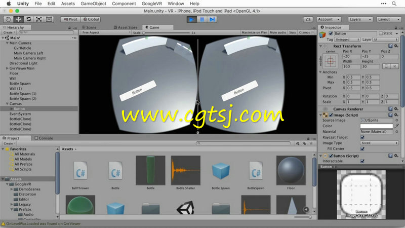 Unity中3DVR虚拟现实技术视频教程的图片1