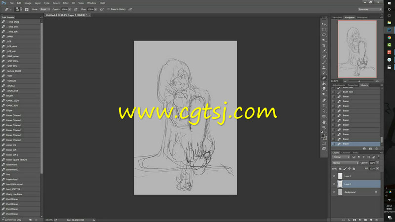 恶魔美女之刃数字绘画视频教程的图片4