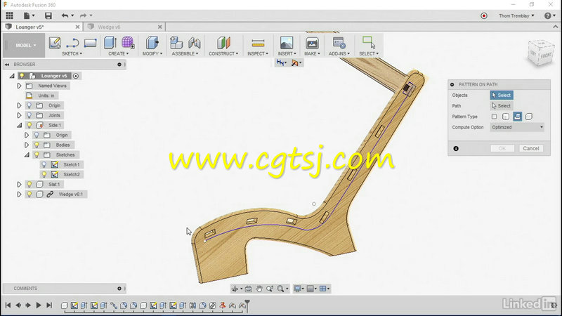 Fusion360木材质感家具设计实例训练视频教程的图片1