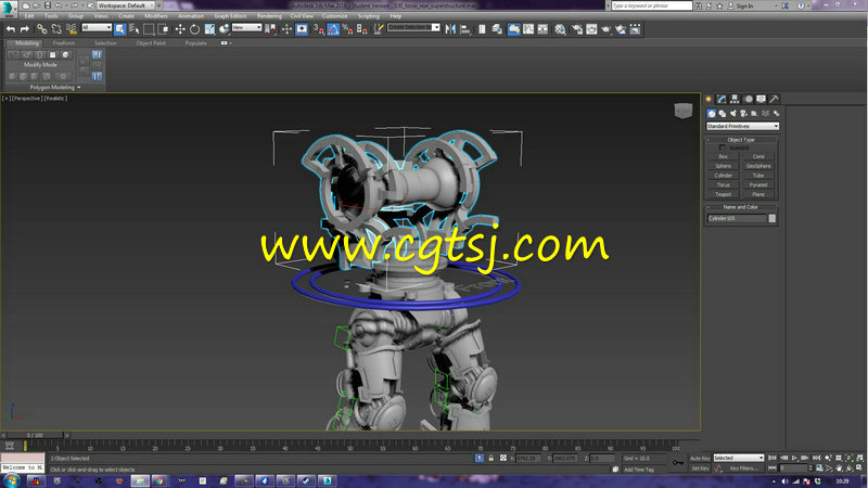 3dsMax高精度机器人建模实例训练视频教程的图片3